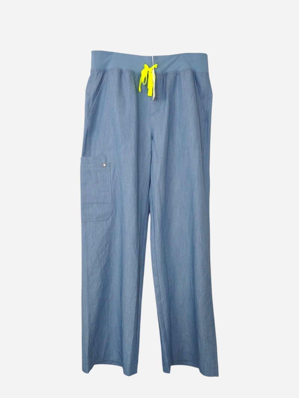 Figs Heather Indigo Isabel High-Rise Wide-Leg Scrub Pant - Picture 2 of 4